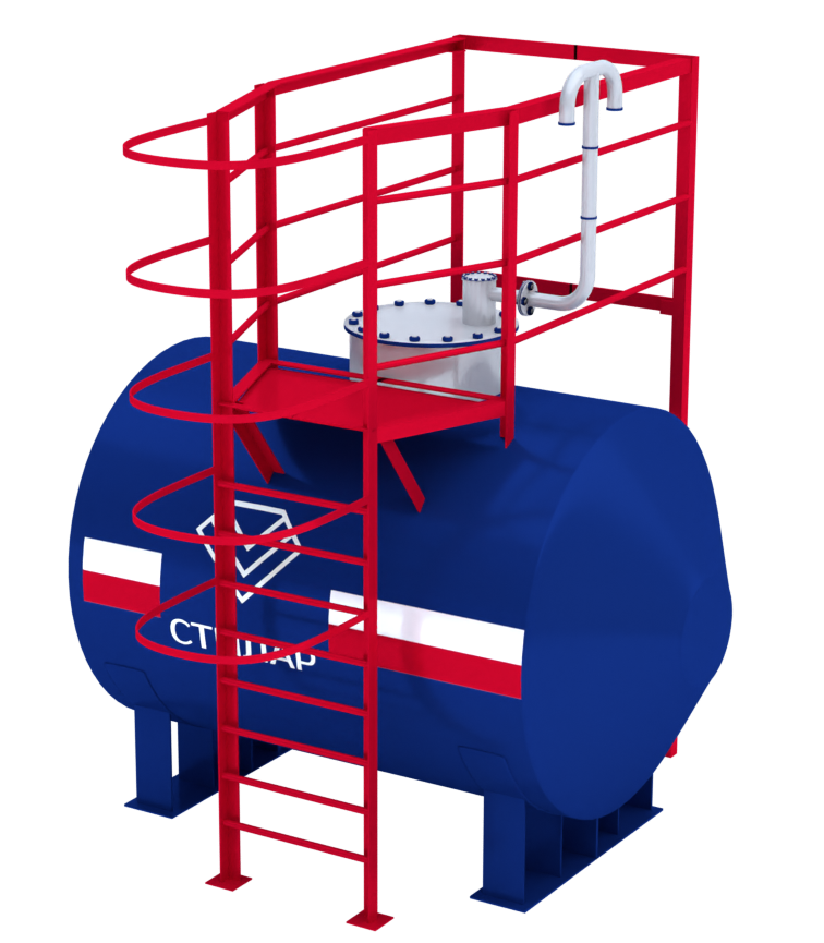 Горизонтальный резервуар РГСН для битума 10 м³ от завода-производителя